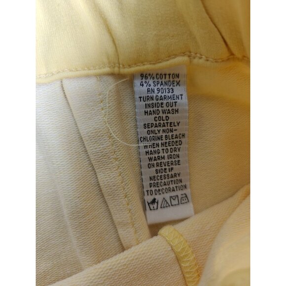 DreamJeannes Quacker Factory  Womens M Yellow Pull On Crop Capri Pants - Picture 5 of 10